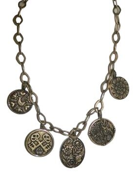 Lucky Brand Gold-Tone Coin Charm Necklace